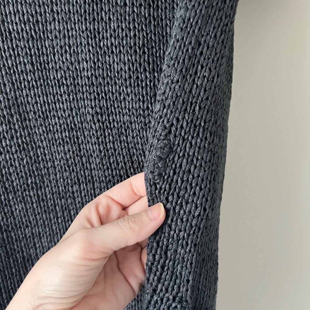MaxMara Charcoal Open Front Knit Cardigan Sweater Vest – Size Small - Picture 6 of 6